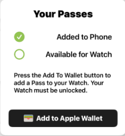 Add to Wallet Status